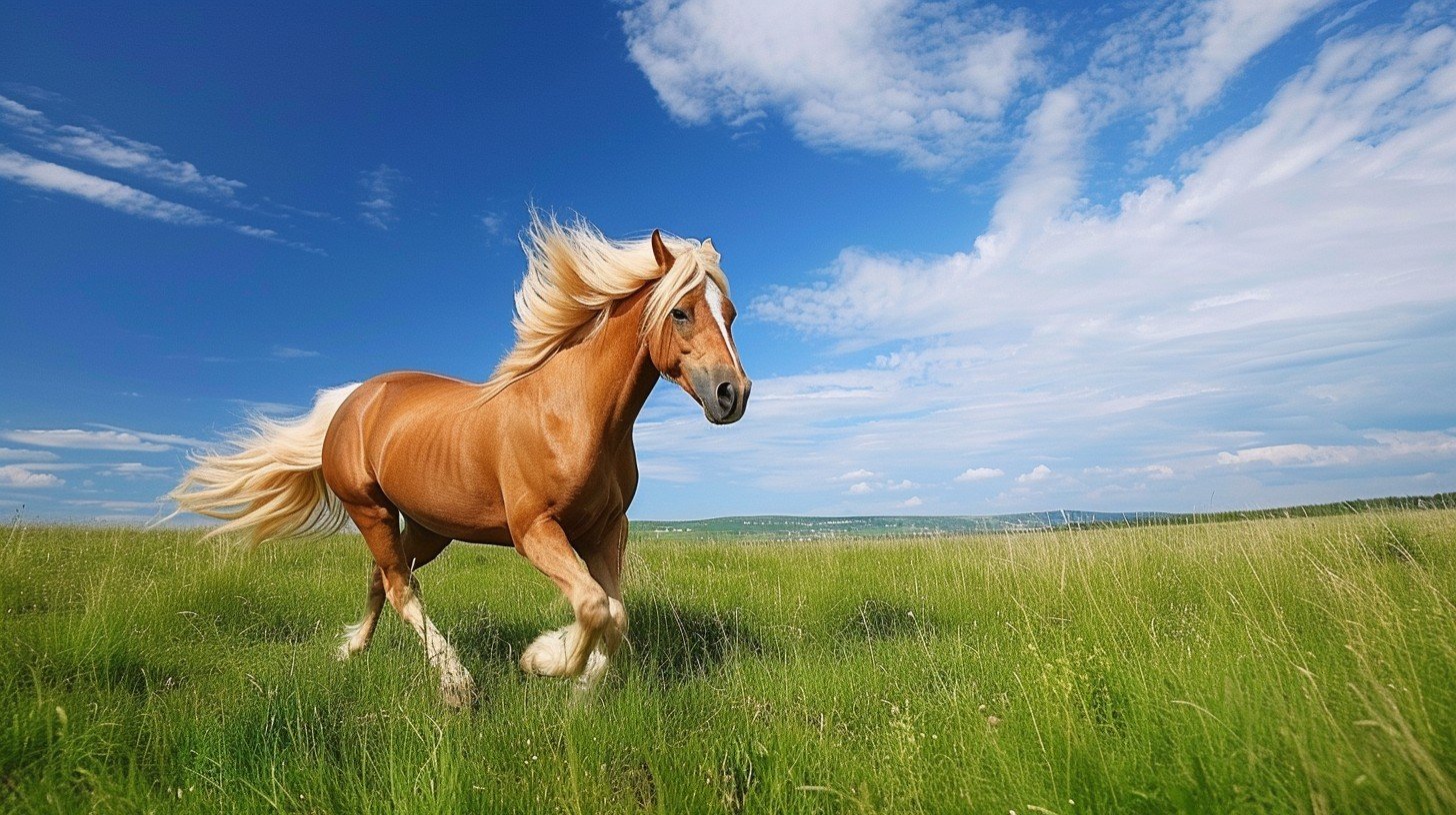 A majestic horse in an open field